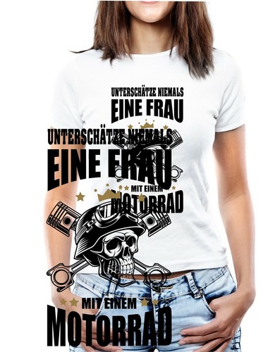 Motorrad frau bikerin - frau,